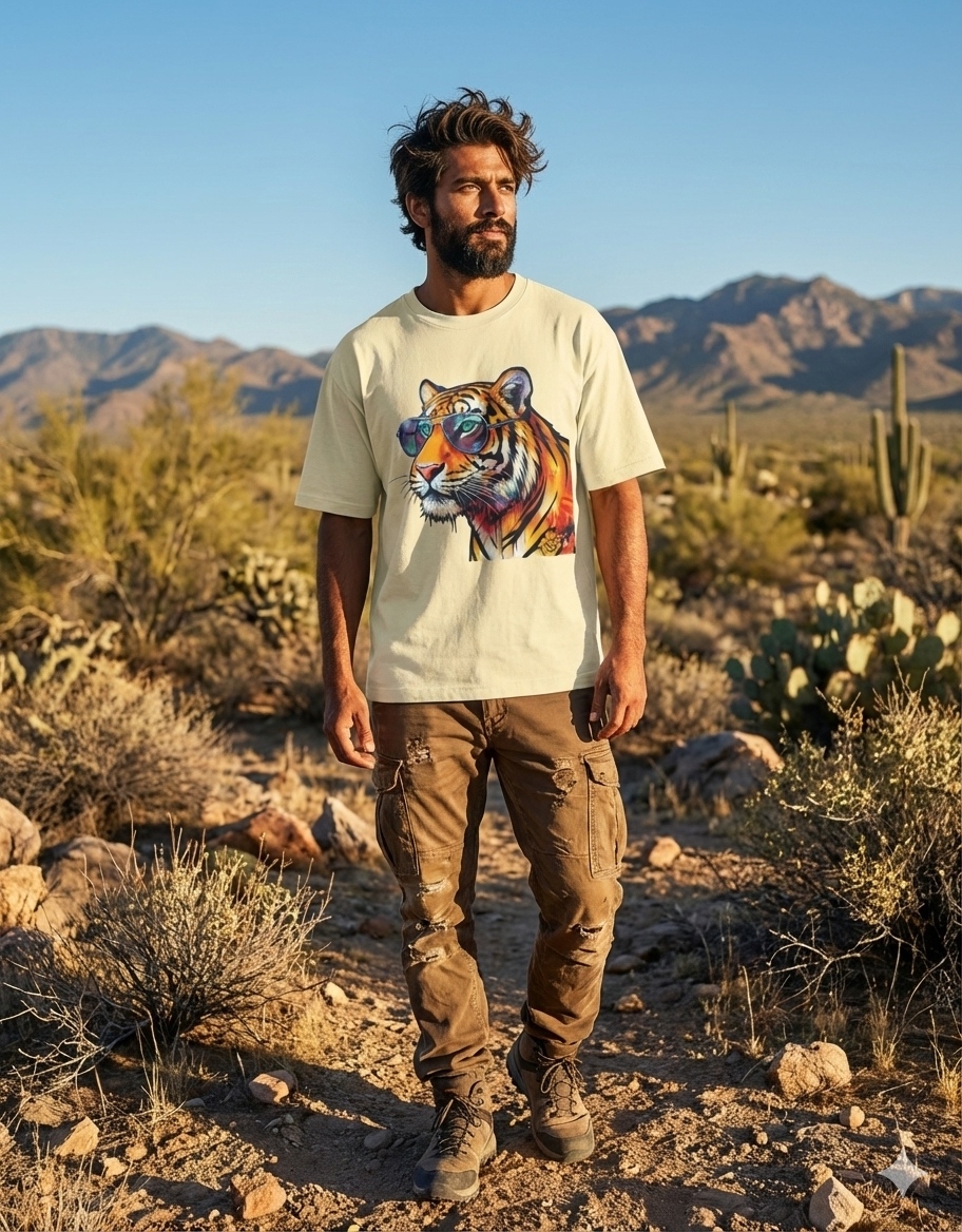 "Aviator King" Graphic Oversized TShirt